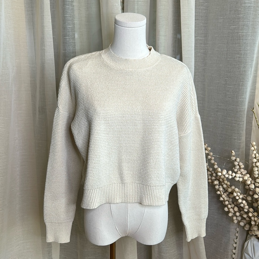 Design Lab The Bay Cream Sweater Cropped Sz S